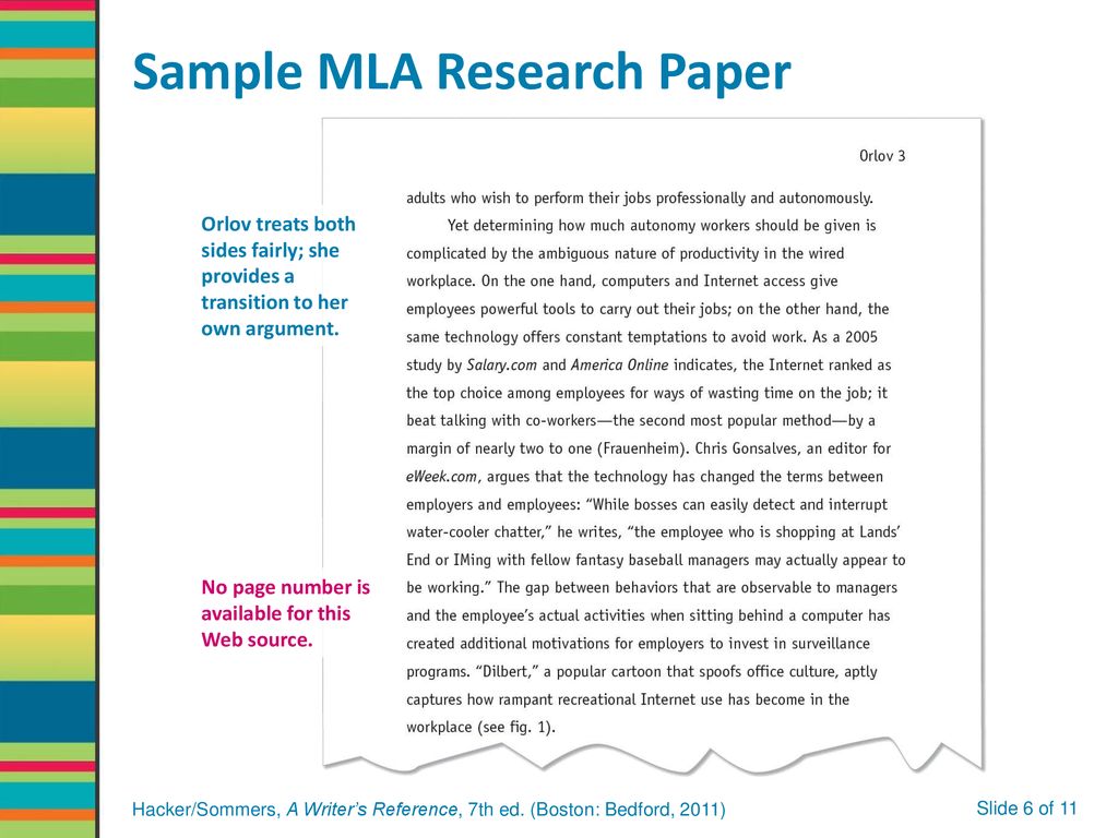 Mla research paper example online